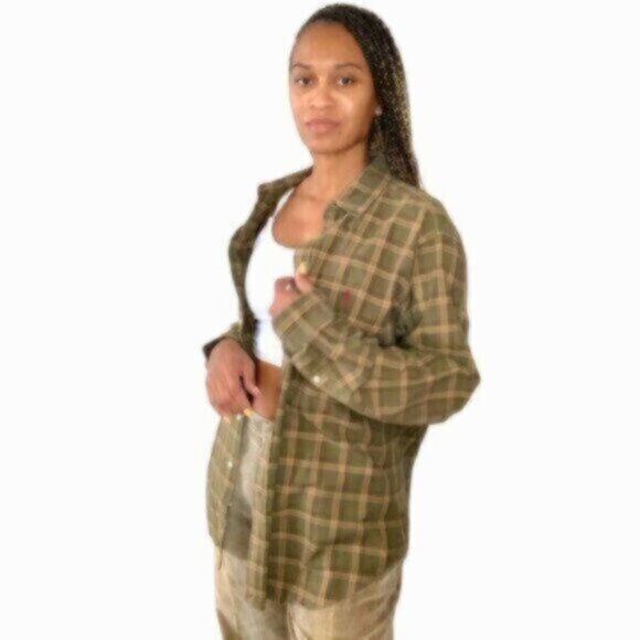 Ralph Lauren Vintage Oversized Plaid Button Down Flannel Shirt